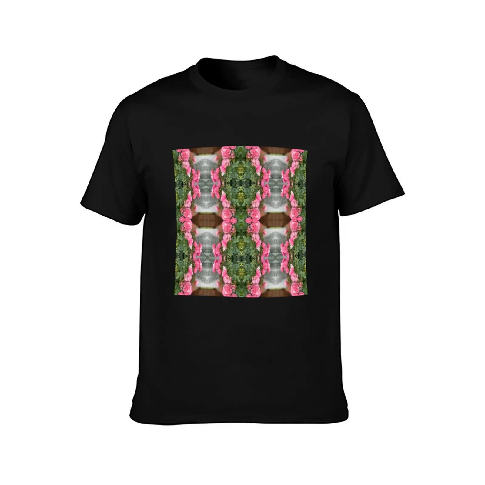 Rose Array Photo Pattern T-Shirt graphic t shirt vintage korean fashion mens tall t shirts