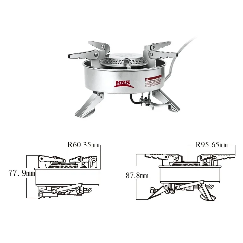 

New 2026 BRS-10 Strong Stove 1940W Foldable Outdoor Camping Gas Stove Hiking Picnic Cooking Stove Cookware Equipment Stove