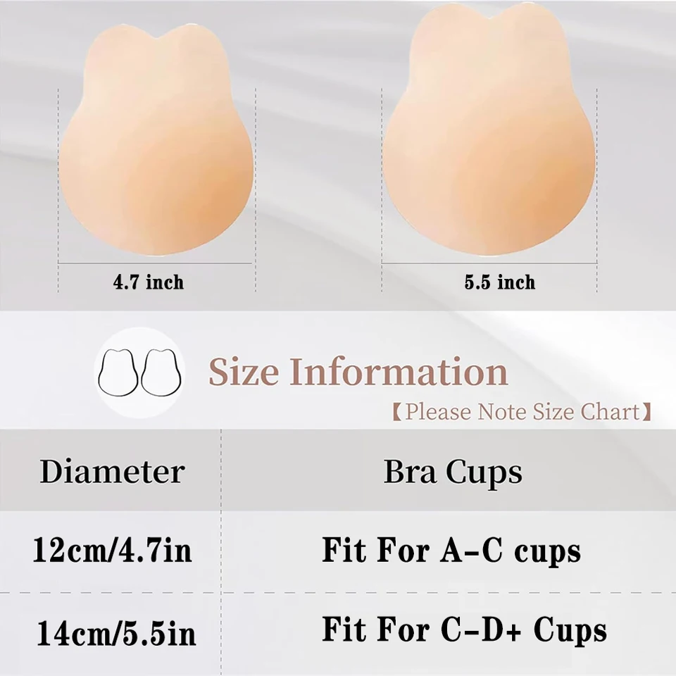 目に見えない粘着性の胸と胸のステッカー,女性用,再利用可能なシリコン素材,乳首カバー,粘着テープ