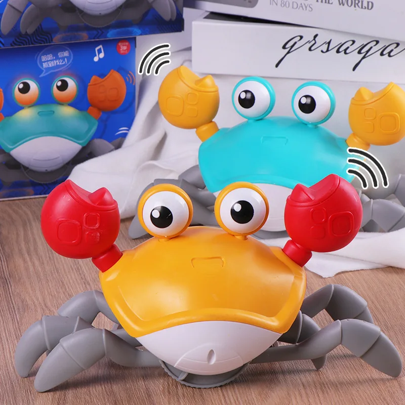 Personally interact with children's toys crabs, pet toys sensing escape crabs early education music toys free delivery