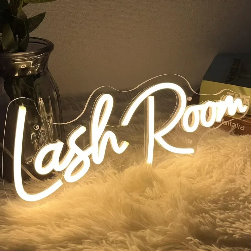 Lash Room Neon Sign for Spa Beauty Room Nail Brows Lashed Salon Studio LED Wall Art Decor for Business Stores Logo Barber Shops