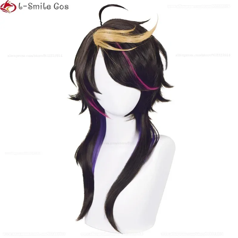 

VTuber NIJISANJI ShuYamino Cosplay Wig 50cm Long Shu Yamino Heat Resistant Synthetic Hair Anime Party ShuYamino Wigs + Wig Cap