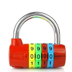 4 Digit Number Password Combination Colored Padlock Safety Code Lock Multi-functional Zinc Alloy Anti-theft Lock Security