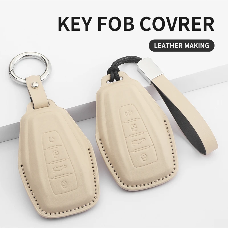 

Leather Car Key Case Car Key Full Cover Protection Bag for Geely Galaxy L7 2023 L6 MAX 1.5T Plus AIR PRO Auto Shell Keychain