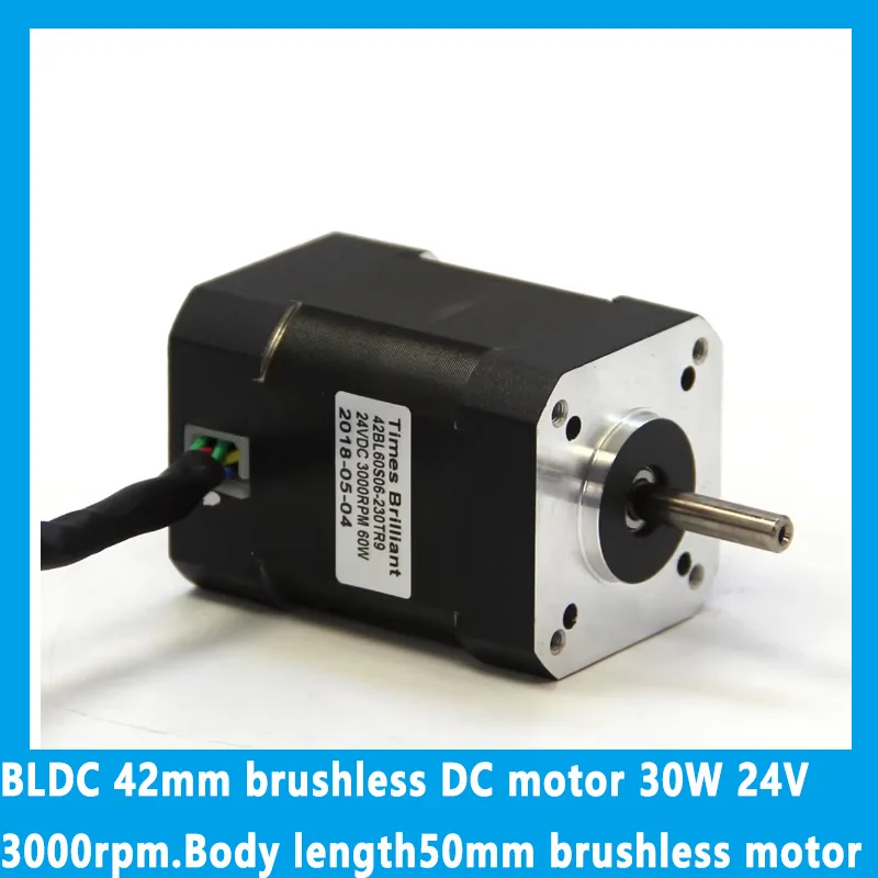 BLDC 42mm brushless DC motor 30W 24V 3000 rpm.Body length 50mm brushless motor