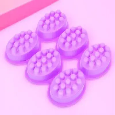 

Handmade Silicone Soap Mold Oval Massage Brush Shape DIY Creative Soap Making Mold Craft Tool DIY Craft Making Tool