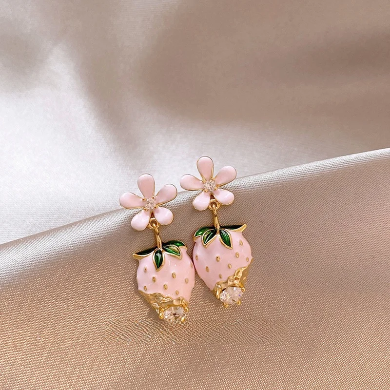 saptefamou-pendientes-de-fresa-con-flor-rosa-para-mujer-pendientes-unicos-y-hermosos-joyeria-de-lujo-para-las-orejas