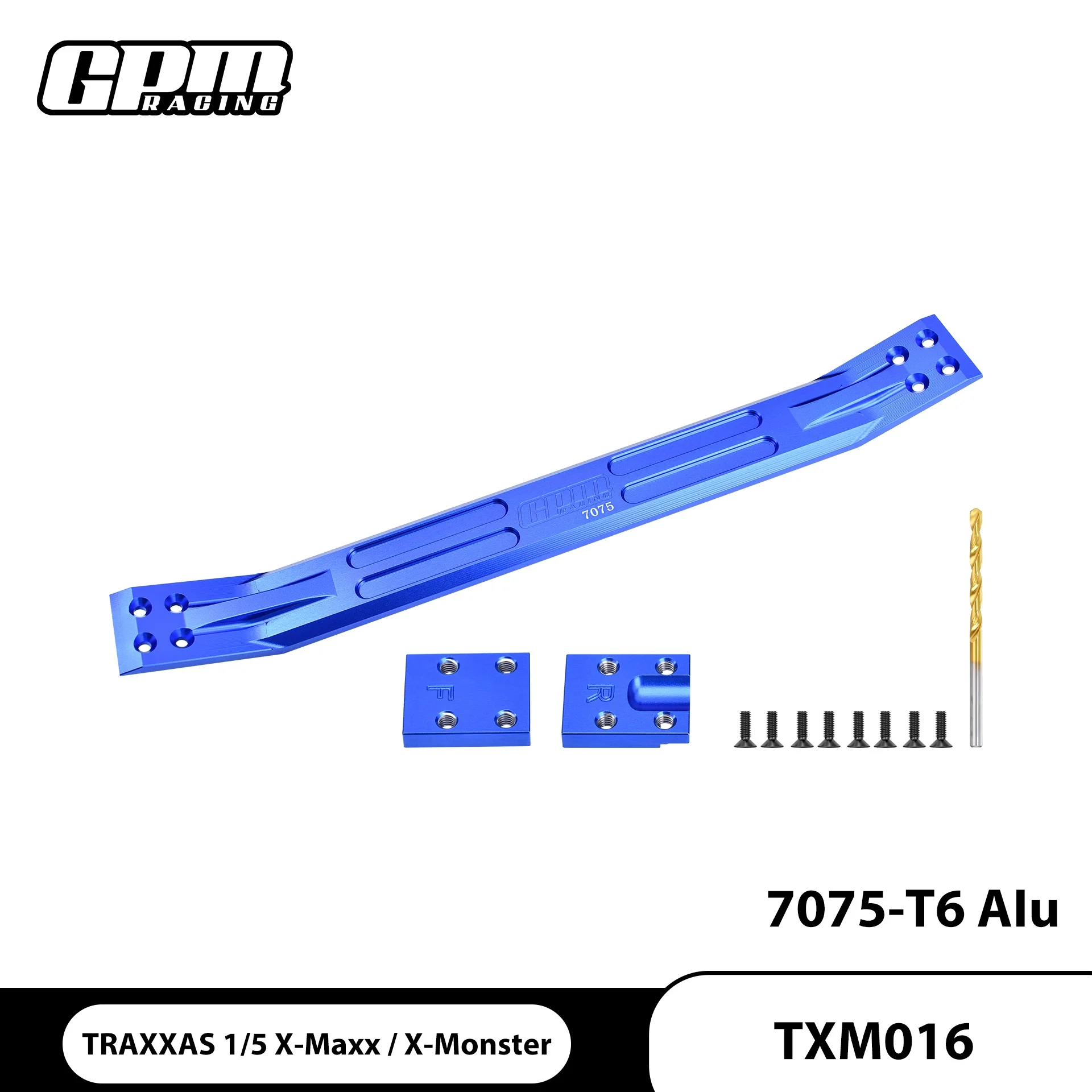 GPM  High-End 7075 Alloy Chassis Plate Thick 8mm For TRAXXAS 1/5 X-Maxx 6S 8S / X-Monster High-End 7075 Alloy Chassis Plate Thic