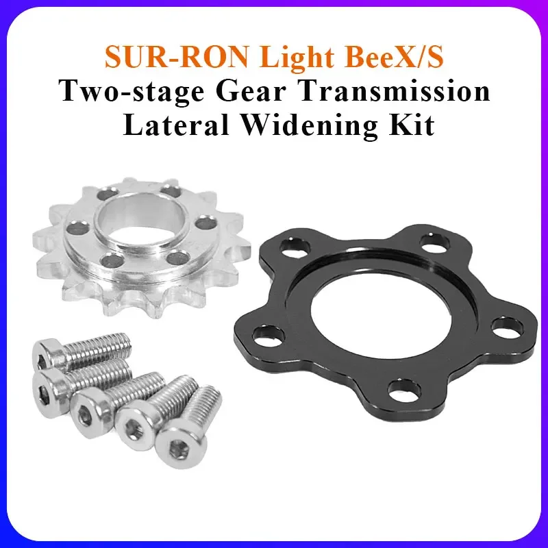 For Surron Tire Widening Kit Sprocket Traverse 4mm Wider Tires Installed Two-stage Gear Transmission Lateral Widening Kit