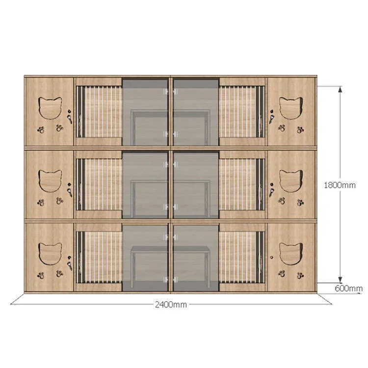 Environmental Protection Material Pet Cat House Wooden Luxury Pet House Solid Cat Enclosure Cage