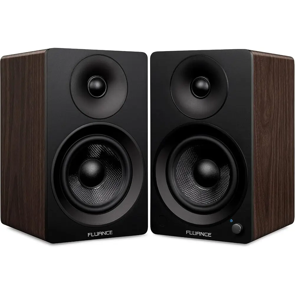 

Ai41 Powered 2-Way 2.0 Stereo Bookshel Speakers with 5" Drivers, 90W Ampliier or Turntable, TV, PC and Bluetooth 5 WirelMusic St