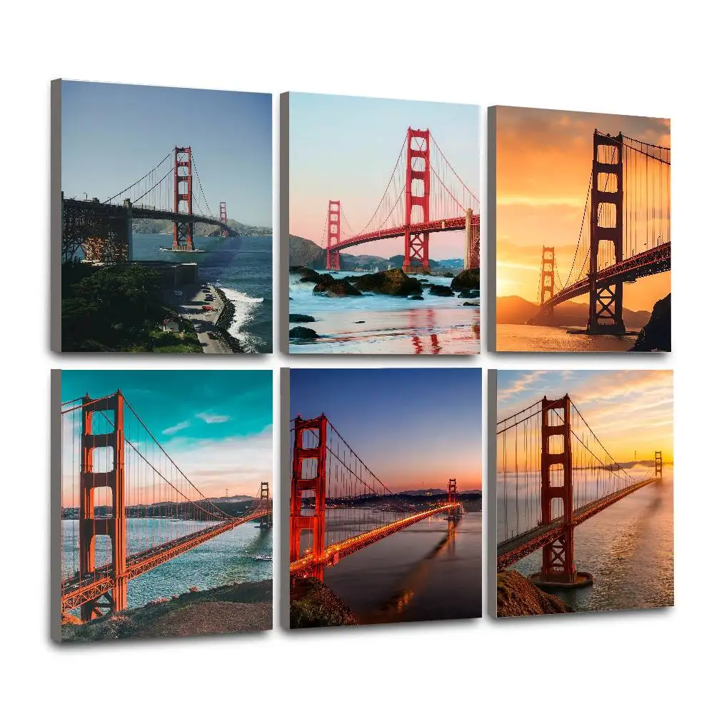 San Francisco Golden Gate lassic Cover Canvas Painting Print Poster For Living Room Wall Art Home Decor Pictures Gift