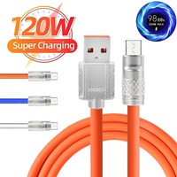 120W 6A Super Fast Charge Type C Liquid Silicone Cable Quick Charging Usb C To C Charger Cable 1M 1.5M 2M for Huawei IPhone15