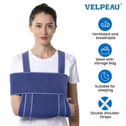 VELPEAU Arm Sling Medical Immobilizer for Broken Hand, Elbow Fracture and Sprain Shoulder Sling Adjustable and Comfortable