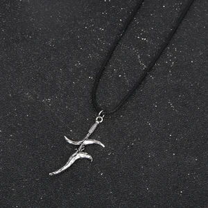 Melina-Regular Sword Black Messer Dolch Dolch Pinger Game Ring, Elden Halskette, Geschenkfans, Cosplay-Requisiten, Schmuckzubehör für Männer und Frauen 6 Hauptverkaufsspieler Halskette - №4