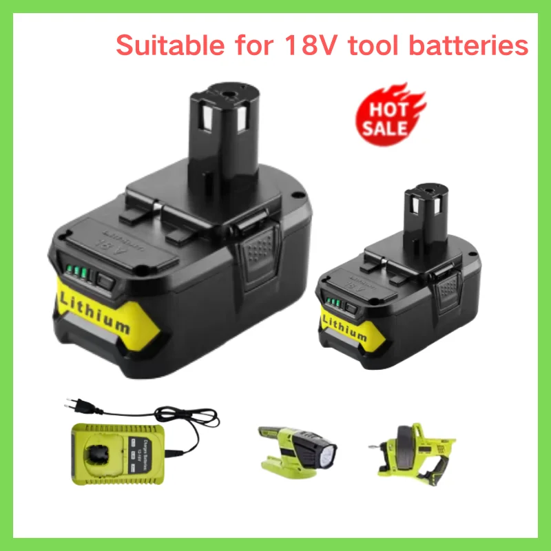 

For18V Lithium-Ion Power Replacement Battery 9Ah For P108 18V One+ Plus Tools P104 P107 RB18L50 RB18L20 P108 P109 Charger