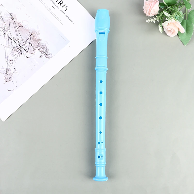 8 Holes Plastic Recorder Long Flute Woodwind Instrument Colorful Instrumens Long Flute 1pcs random color Freeshipping