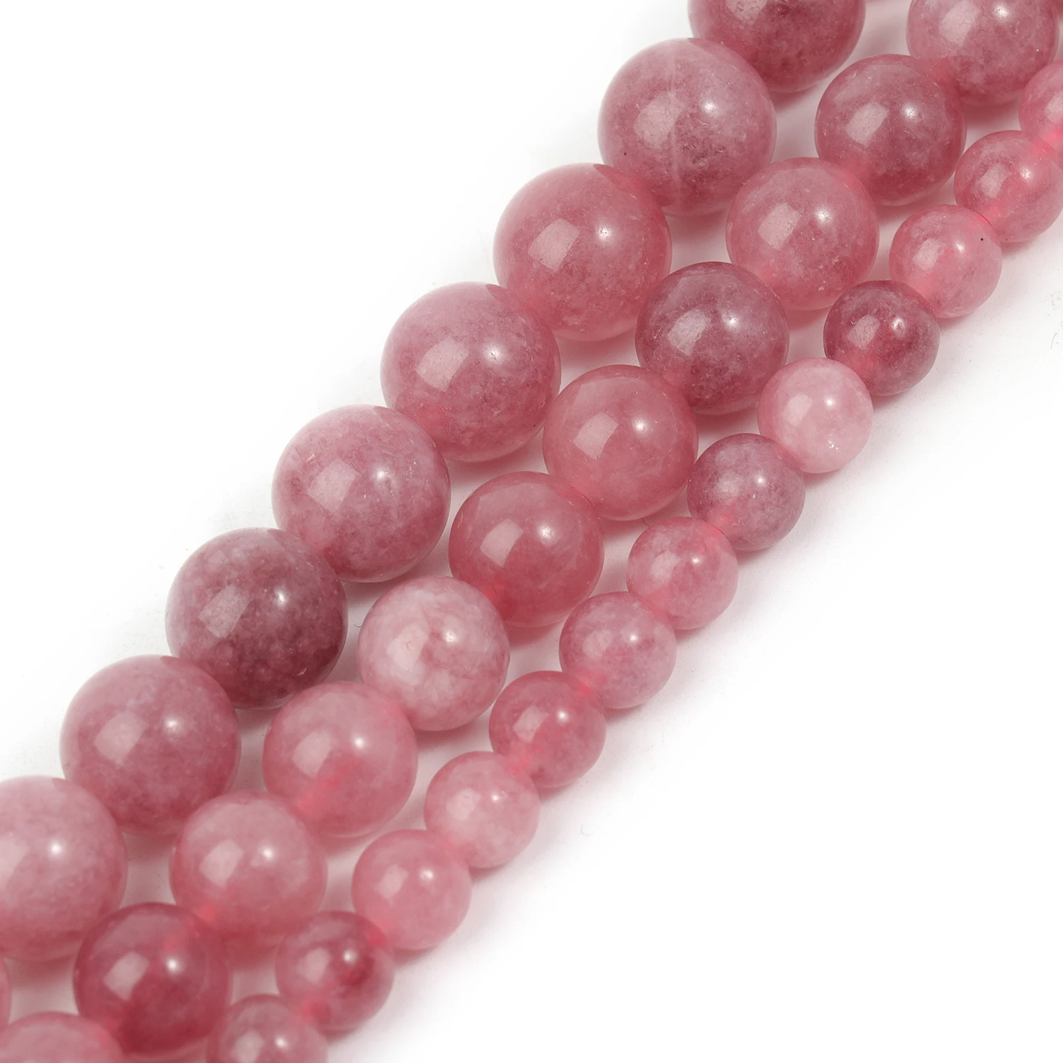 6/8/10mm AA Strawberry Quartz Beads Natural Stone Round Loose Beads For Jewelry Making Supplies Diy Gift Charms Bracelets 15\'\'