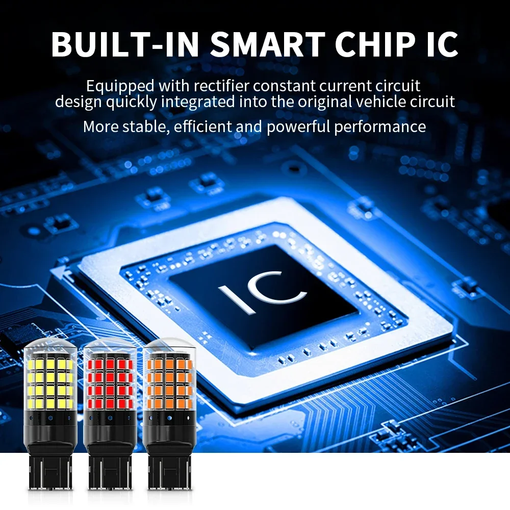 2pcs 1156 BA15S P21W BAU15S PY21W 7443 W21/5W T20 ... - 3