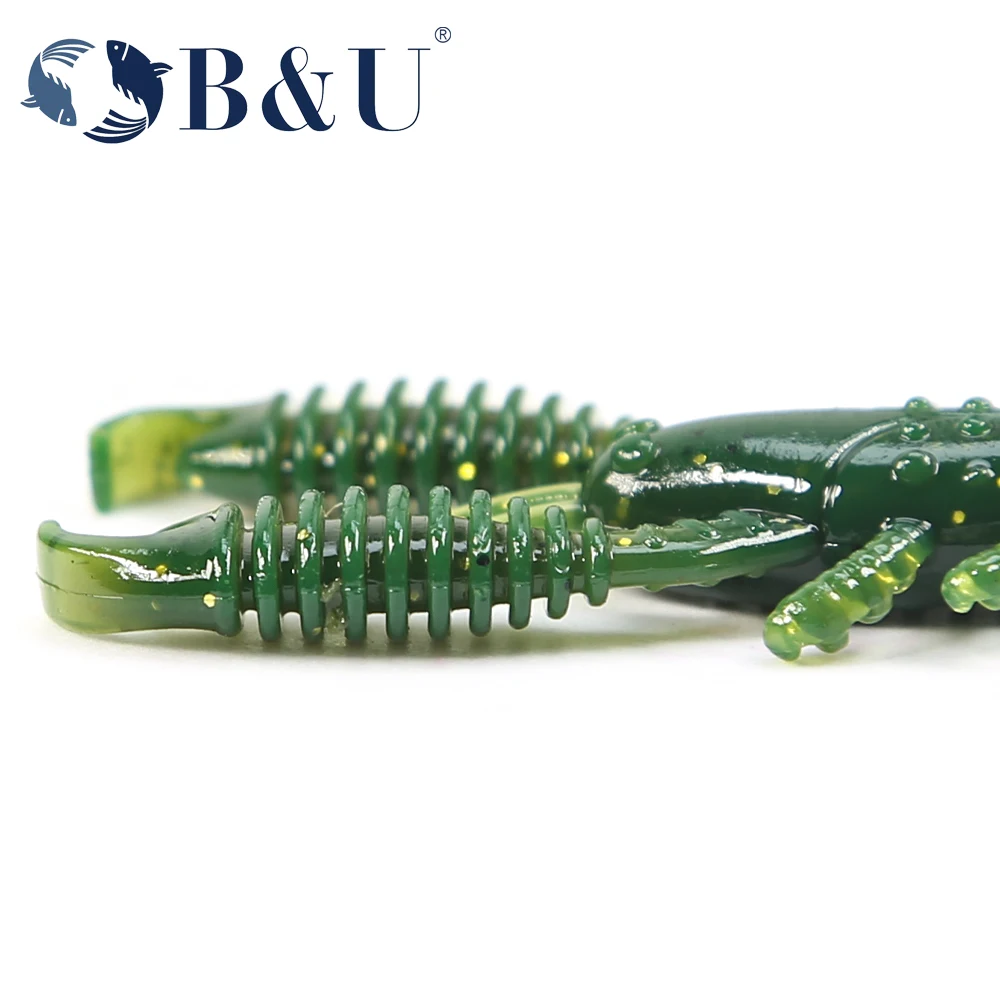 B&U Floating 40mm/60mm Craws Lure for Bass Soft Lure Fishing Lures shrimp Scent Lobster Soft Plastic Lure Fishing Lures