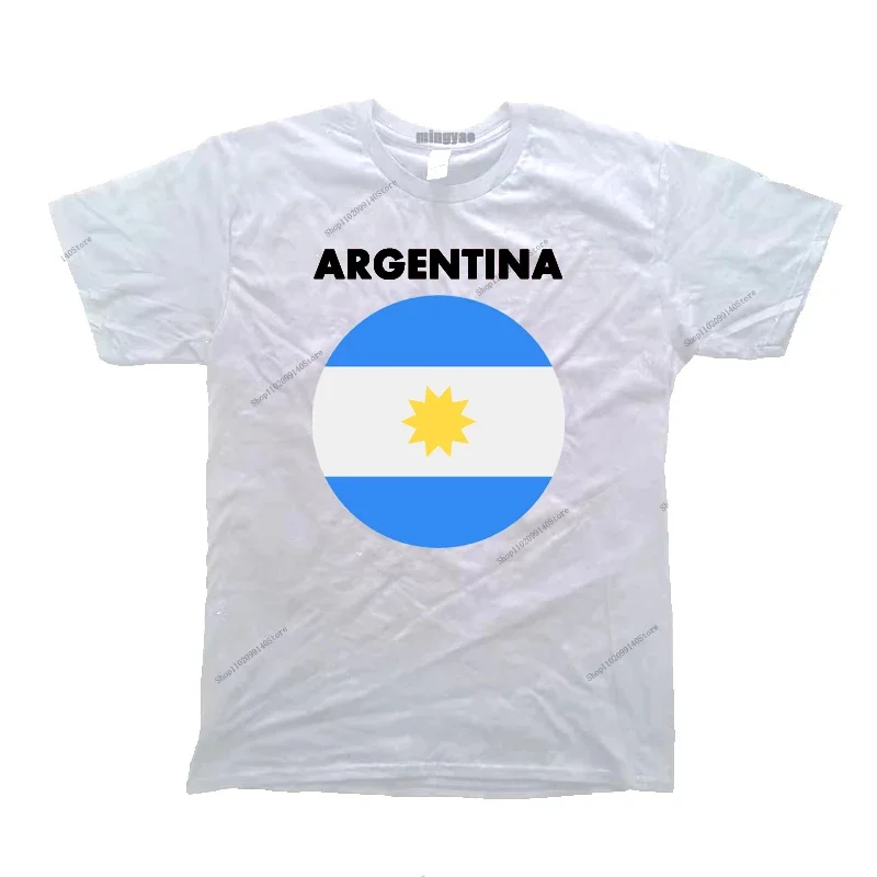 Vintage Argentina T-shirt Argentina Flag Sport Men's and Women's Shirt Casual Street Loose Gift Dress graphic t shirts