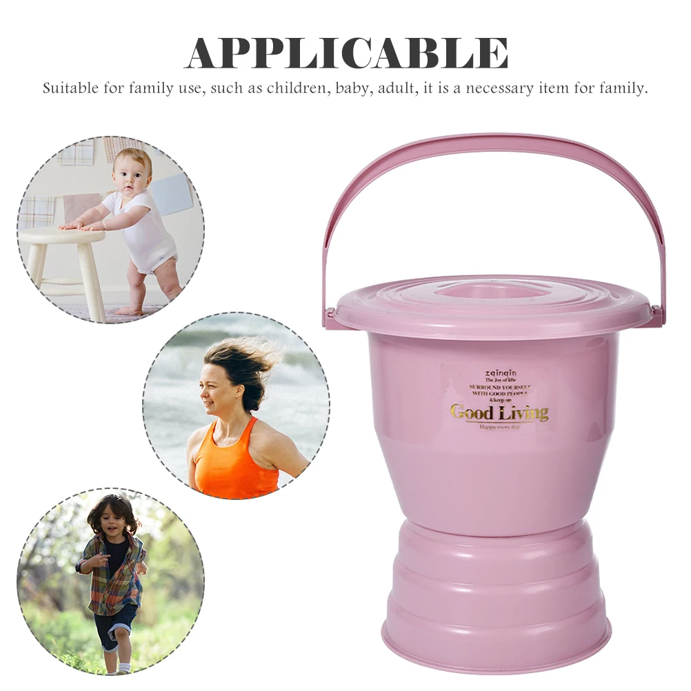 

Thickened Plastic Toilet Pregnant Woman Multi-function Urinal Spittoon With Lid Pot Household Bed Pan Chamber Pot