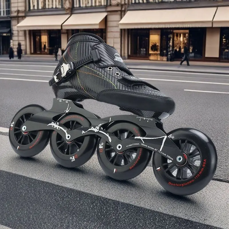 

Обувь для скоростного катания, профессиональные гоночные роликовые коньки, скорость колес, коньки из углеродного волокна для взрослых, мужчин, женщин и детей на обуви