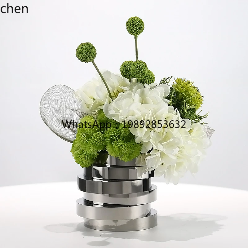 BJ-12 modern simple simulation flower art geometric flower device soft decoration model house hydrangea combination ornament