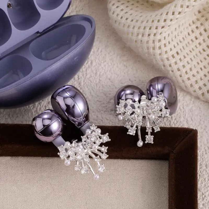 New 1Pcs Fashion Bluetooth Earphone Buckle Headphone Decoration Clip Ear Jewelry Accessories Removable Earbud Accessories view 3
