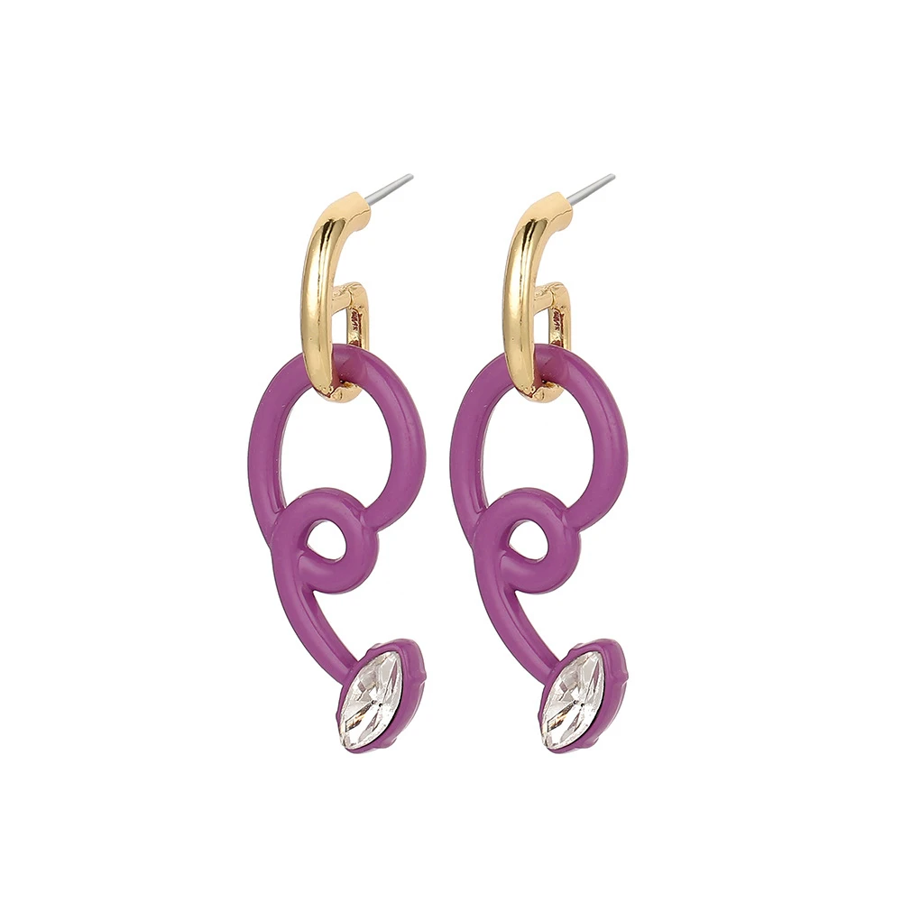 Korean Style Acrylic Earrings Rhombus Leaves Oval Drop Geometric Earrings for Women Big Circle Earrings Trendy Jewelry Ear Rings