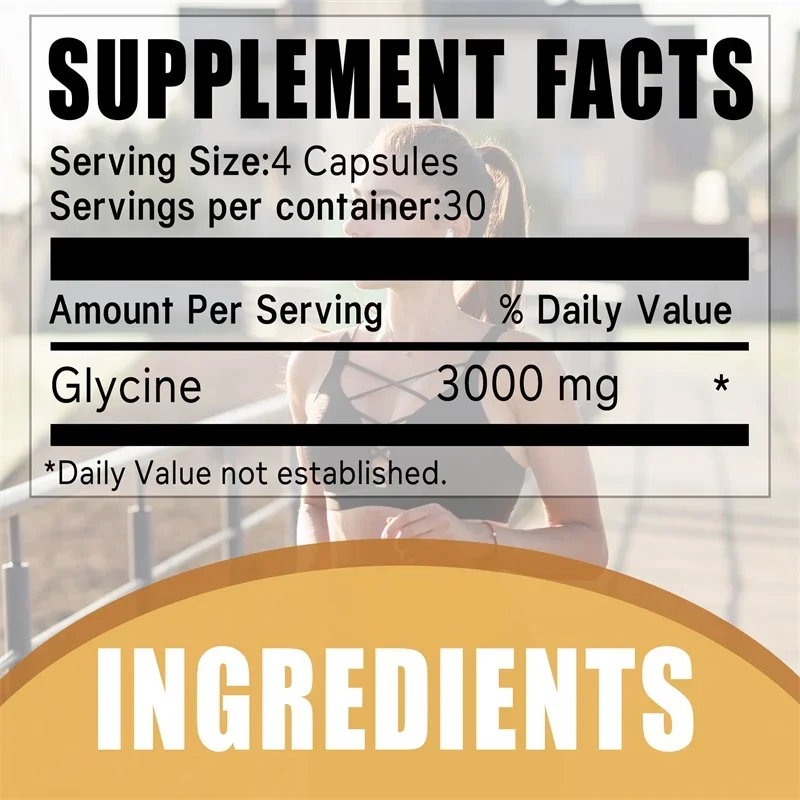 Glycine Supplement - Promotes Restful Sleep, Supports Cognitive Function, Emotional Balance and Neurological Health