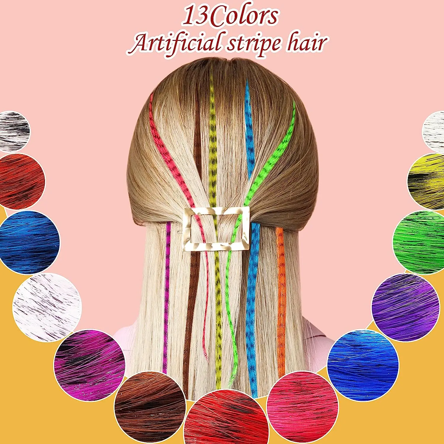 My-diva Feather Hair Extension 10Pieces Fake Hair I Tip Rainbow Synthetic Hair 16inch Hairpiece Feather for Hair Extension