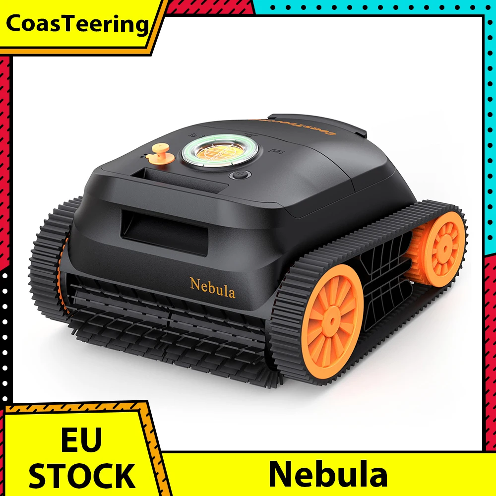 CoasTeering Nebula Cordless Robotic Pool Cleaner, 180min Runtime, Wall Climbing & Waterline Cleaning, Smart Navigation, IPX8