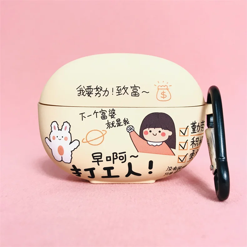 Caso bonito dos desenhos animados para Xiaomi Buds 3T Pro, fone de ouvido sem fio, luva protetora, à prova de choque, capa macia