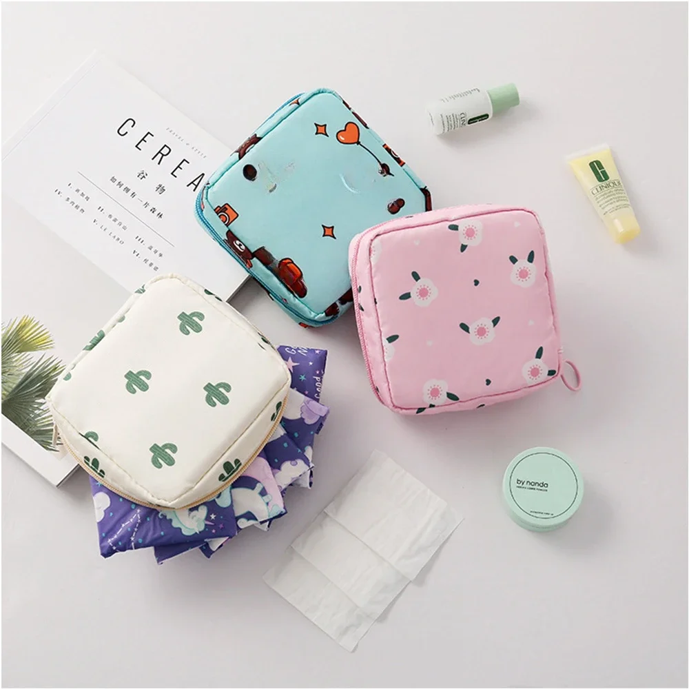 

Women Portable Sanitary Pads Storage Bag Tampon Pouch Napkin Cosmetic Bags Organizer Ladies Makeup Bag Girls Hygiene Pad Bag
