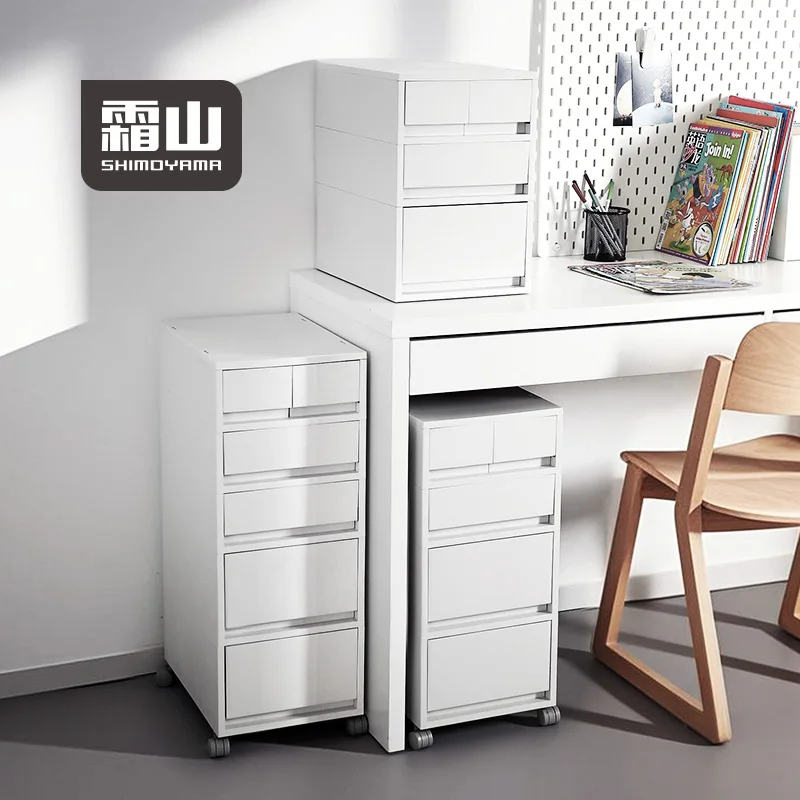 

Adjustable Rolling Desk Cabinet-Slim A4 File Storage Drawers with Wheels Multi-Tier Under Desk Organizer for Home Office &Closet