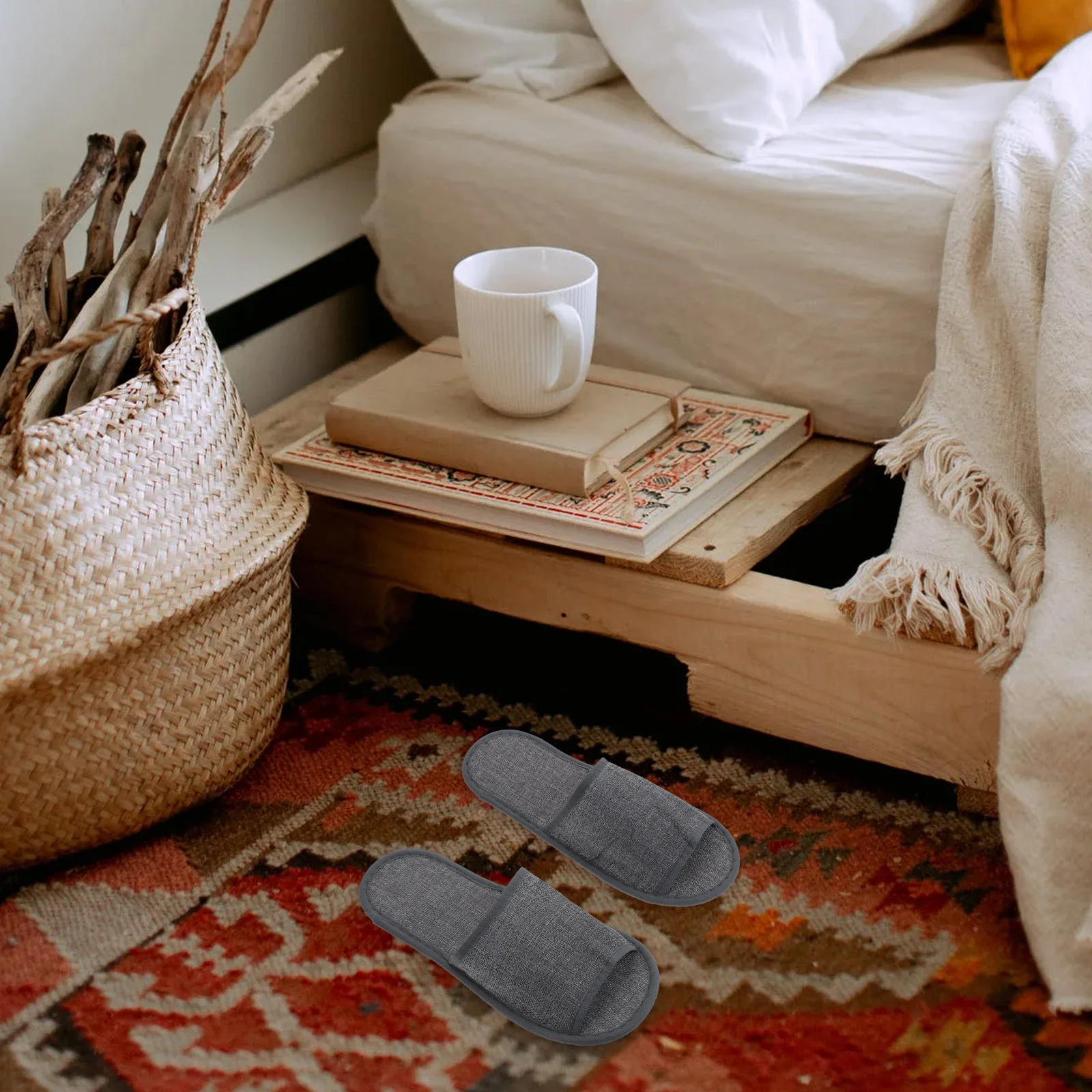

10Pairs Anti-Skid Disposable Slippers Supple Material Hotel Guest Travel Indoor Spa Slippers Disposable Footwear