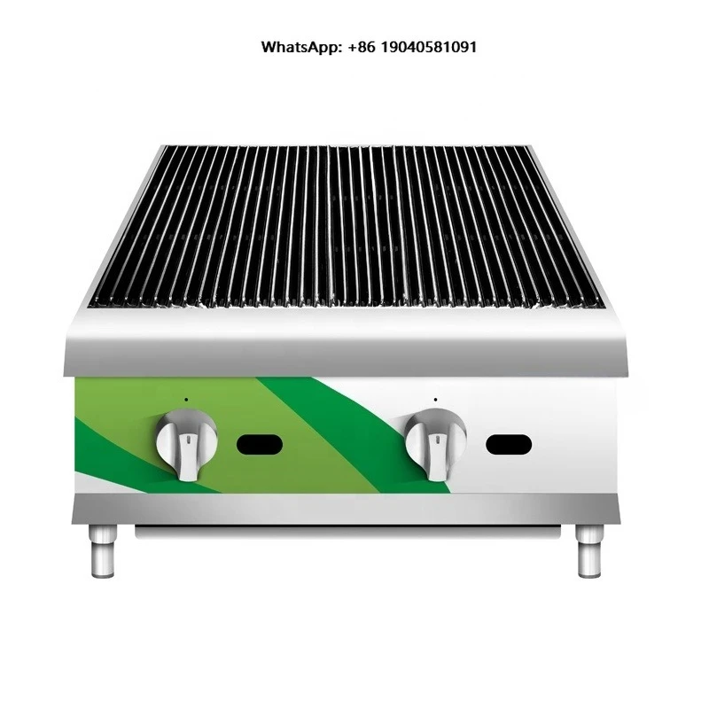 Gas Bbq Grills Heavy Duty Wholesale Price Restaurant Equipment Stainless Steel Gas lava Rock Grill