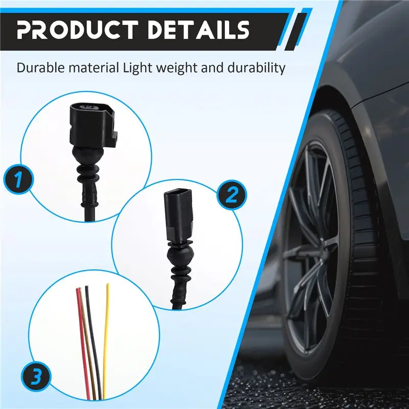 AEA7-Car الجبهة اليسرى سرعة الاستشعار الأسلاك تسخير لشركة فولكس فاجن جولف 6 1K0927903B 1K0927903R #3
