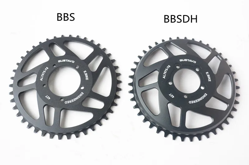 BAFANG 36T/38T/40T/42T/44T/46T/48T/52T rueda de cadena para Motor de accionamiento medio BBS/BBSHD piñón de plato CNC piezas de bicicleta eléctrica