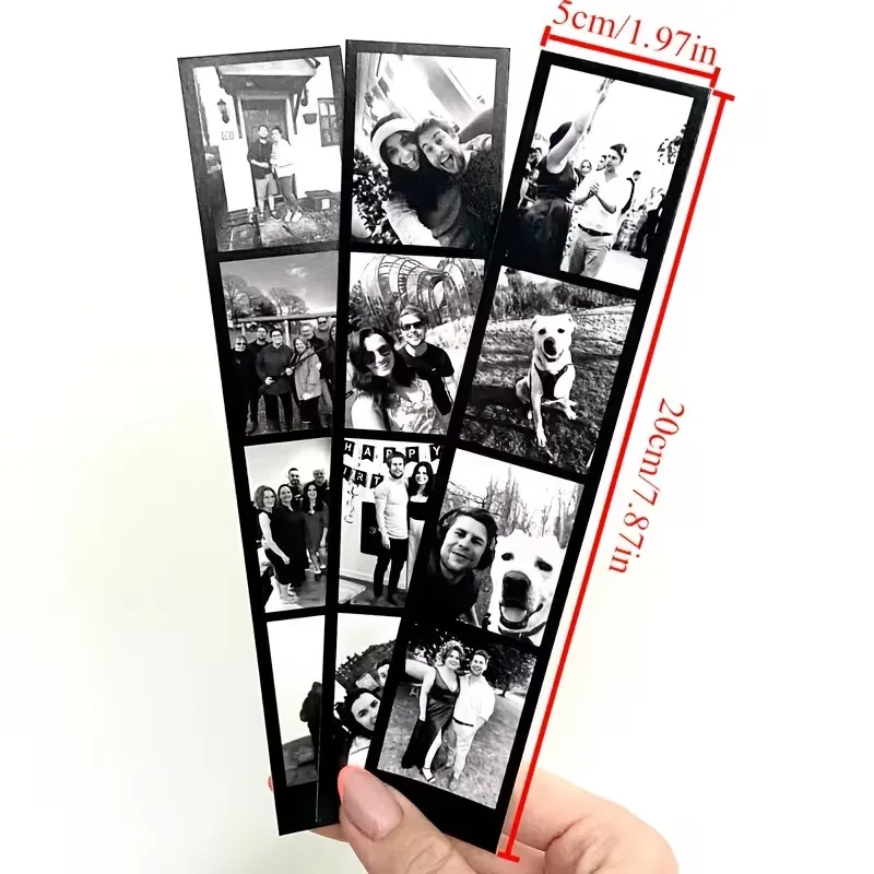 Custom photo strips refrigerator magnets, personalized bookmarks, family albums, bookshelf albums, photo wall DIY, birthday Gift