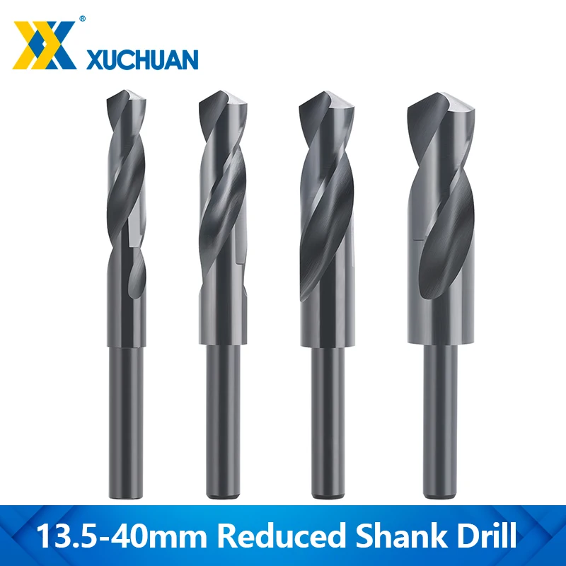 

XUCHUAN 13.5-40mm Reduced Shank Twist Drill Bit 1pc Gun Drill Bits For Wood/Metal Nitride Coated HSS Drill Bit Hole Cutter