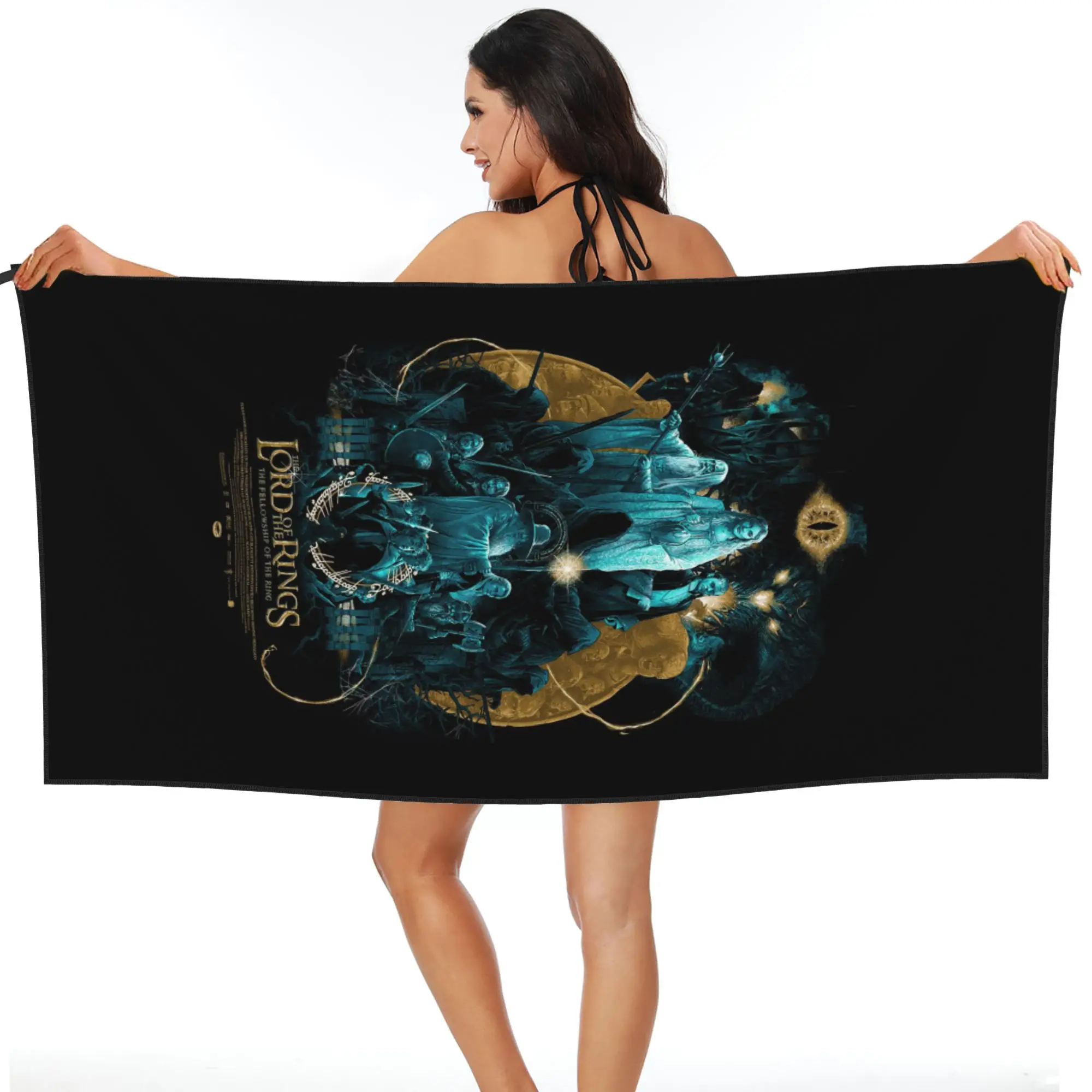 

The L-Lord of the Rings magic movie Beach Towel Soft Microfiber Quick Dry Absorbent Quick Towels For Bath