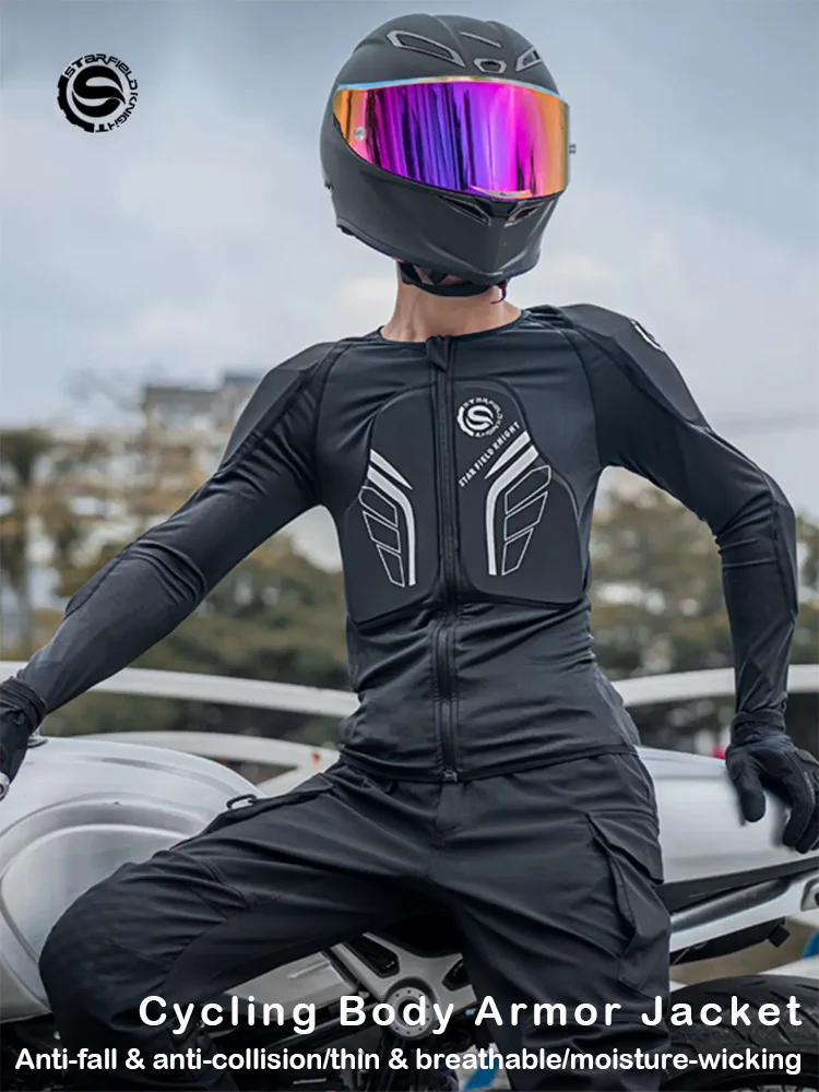 Motorcycle Armor Jacket Full Body Protection Men Coat Motocross Body Armour Summer Breathable Body Armor Riding Motorbike Jersey