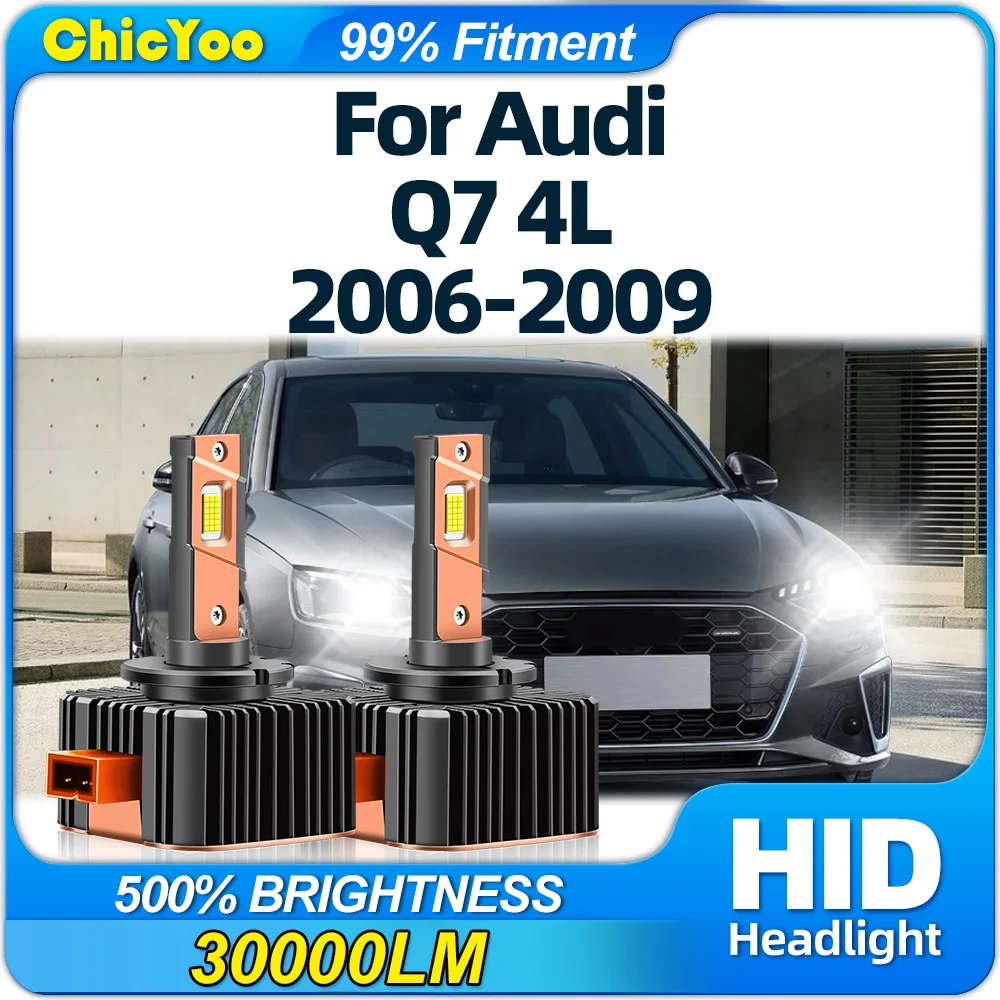 

2Pcs 30000LM D1S Canbus LED Headlights HID Bulbs 120W Turbo Lamps 6000K Xenon Lights 12V For Audi Q7 4L 2006 2007 2008 2009