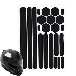 Black reflective stickers motorcycle riding helmet reflective stickers Self-Adhesive Reflective Tape for Nighttime Safety