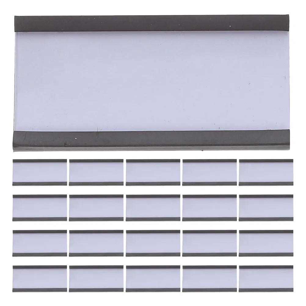 

60 set Magnetic Card Holders With Protective Films Replacement Strips For Metal Racks Shelves Warehouses Supermarkets Channel
