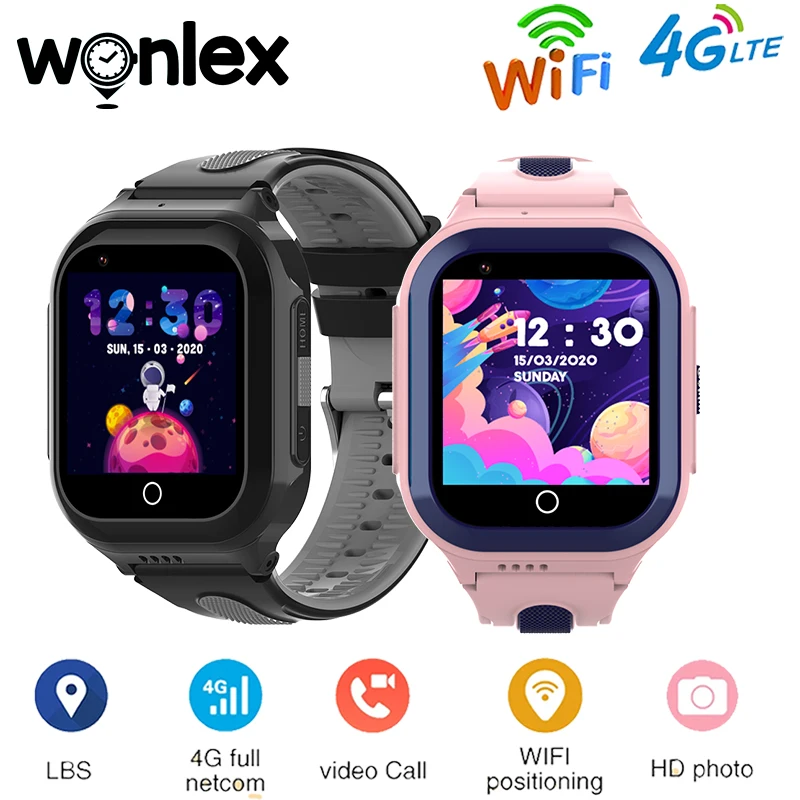 

Wonlex Smart Watch Kids GPS WIFI LBS Positioning Tracker 4G Video Camera Voice Chat KT24S GEO Fence Location Child Smart-Watches