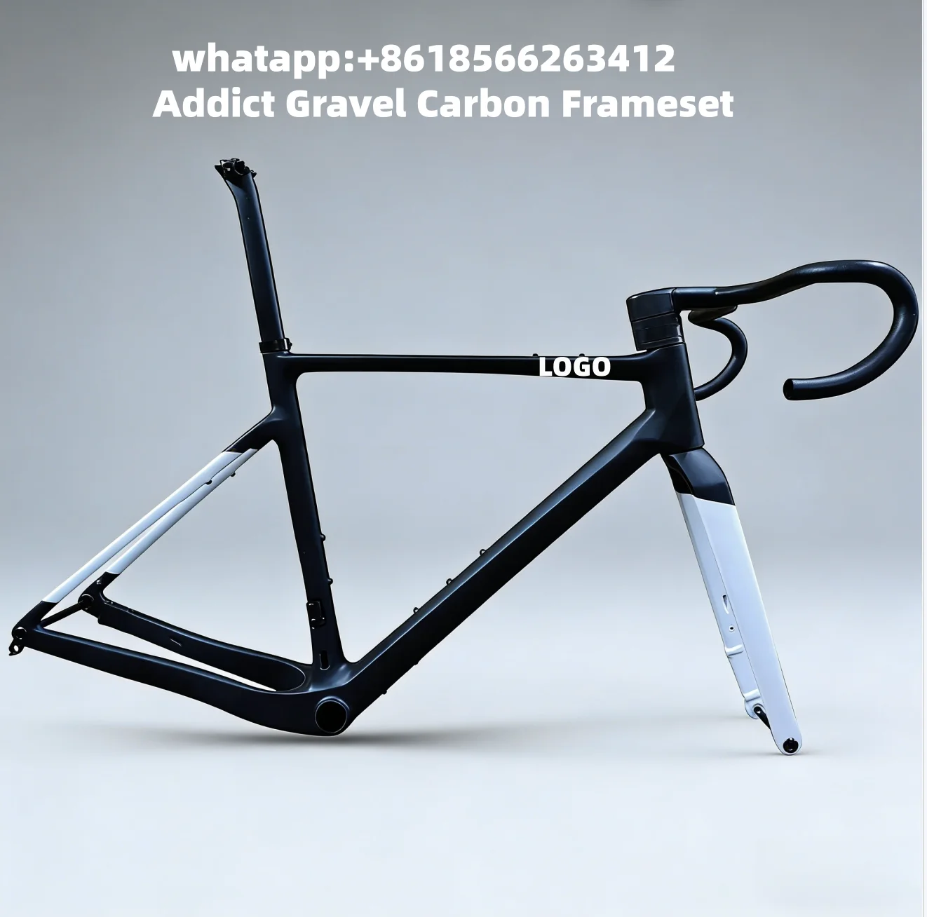 

2025 Addict Gravel HMX Carbon Frame Hydraulic Disc Brake Gravel Bike DIY Logo+Color BB86 Width 86.5mm