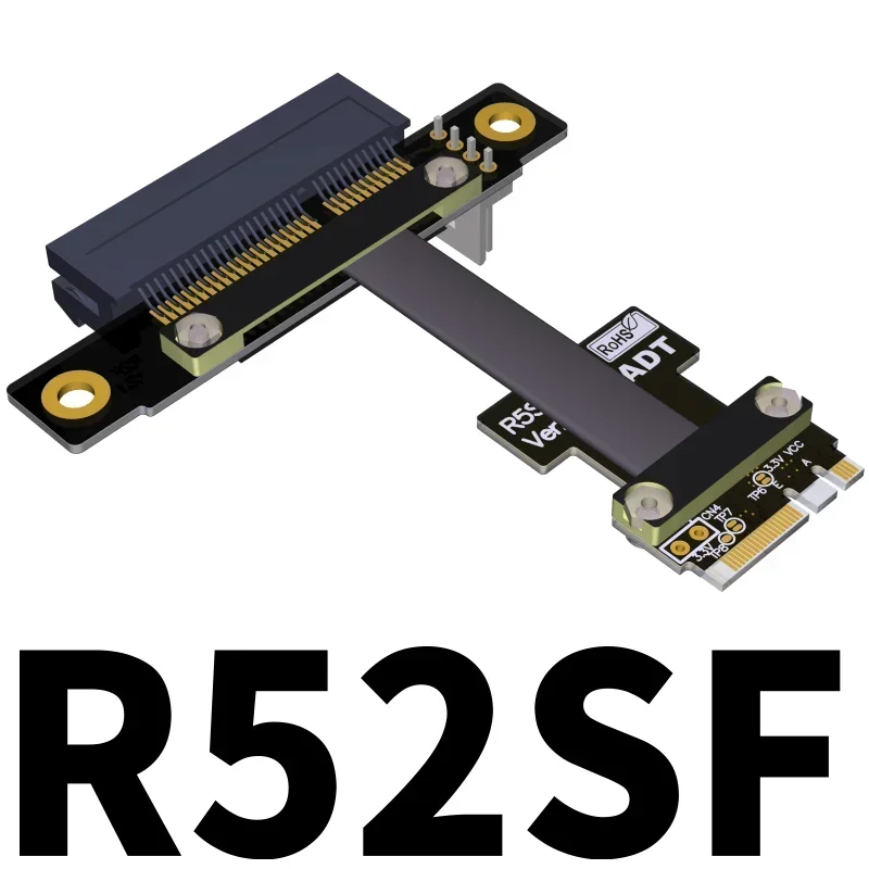 

M.2 Key A.E. to PCIe x4 Extension Riser Cable for PCIe x4 RAID Card, NVMe SSD, LAN card Capture Card to M.2 A.E extender